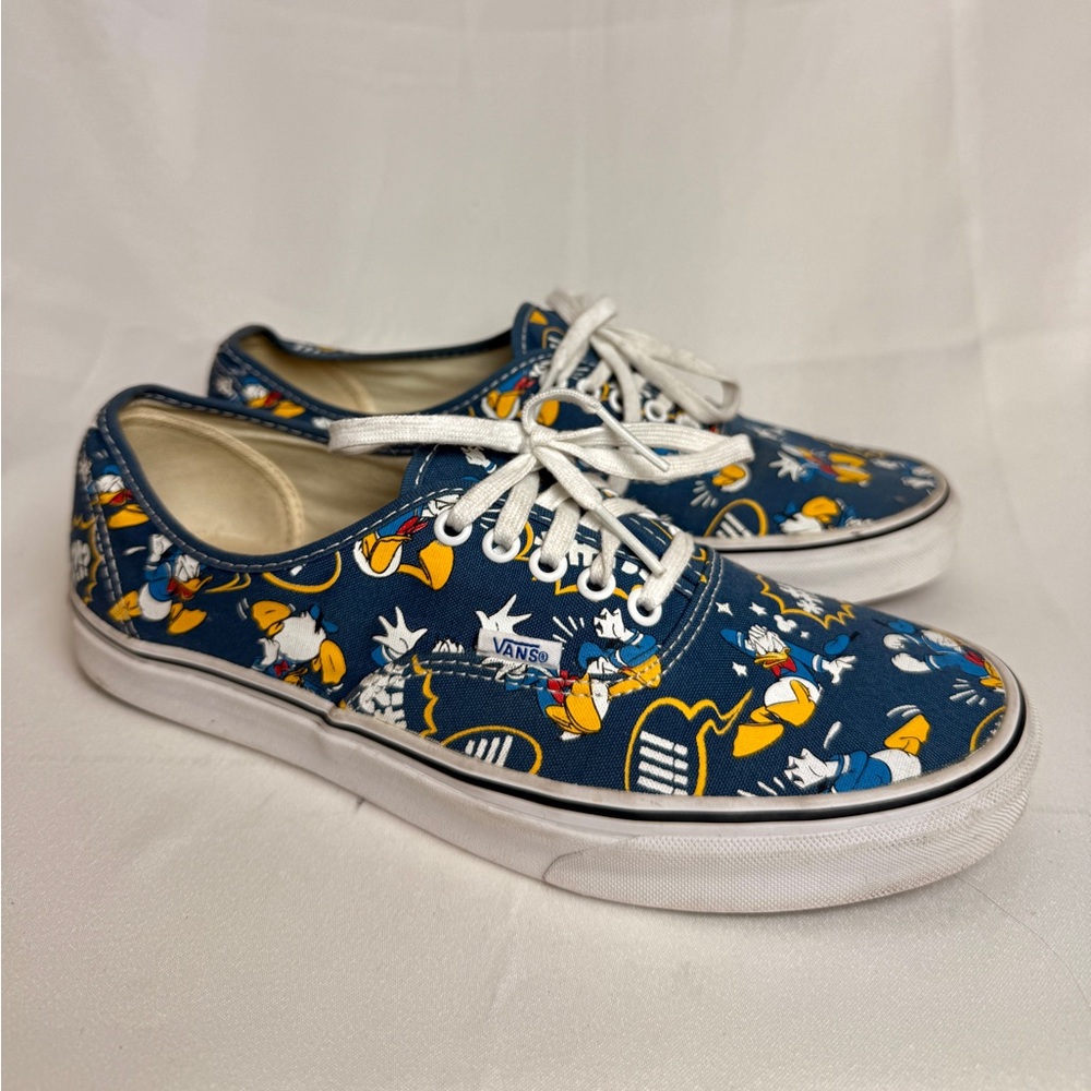 VANS x Disney Donald Duck Shoes Mens 10.5 W 12Blue Graphic Angry Donald Sneakers